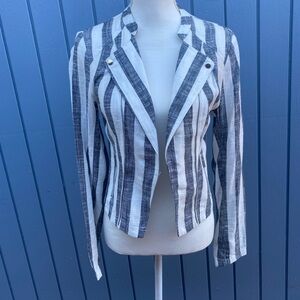 Candie's Black and White Striped Blazer